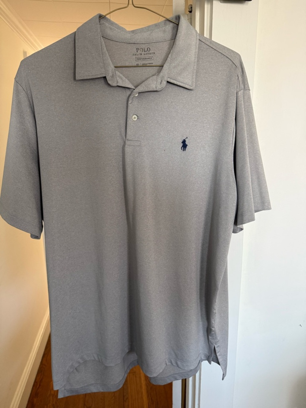 Polo by Ralph Lauren Light Gray Men's Polo with Navy Pony